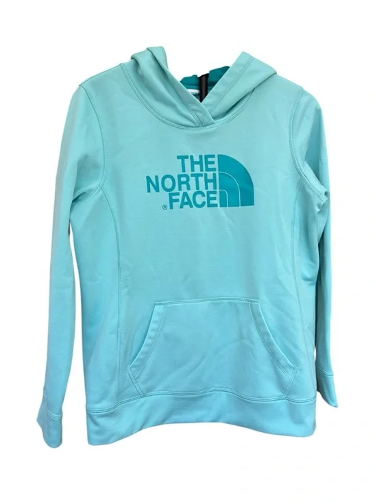 The North Face Women's L Teal Pullover Hoodie with Logo Good Condition - Picture 2 of 12
